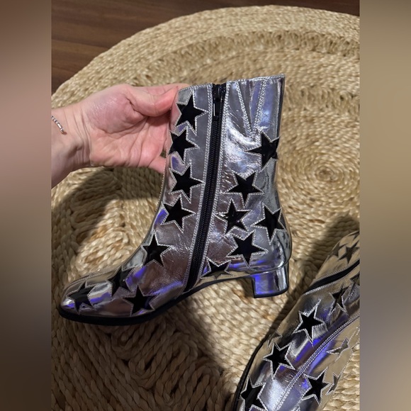 New Jeffrey Campbell On
Mars Bootie  silver star western cowgirl Bowie spring - Picture 6 of 8